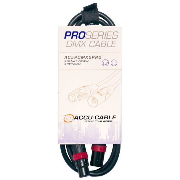 Accu-Cable 5-Pin DMX Pro 3 ft Cable