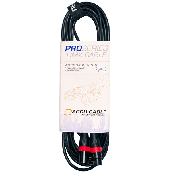 Accu-Cable 3-Pin DMX Pro Cable 25 ft
