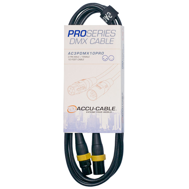 Accu-Cable 3-Pin DMX Pro Cable 10 ft