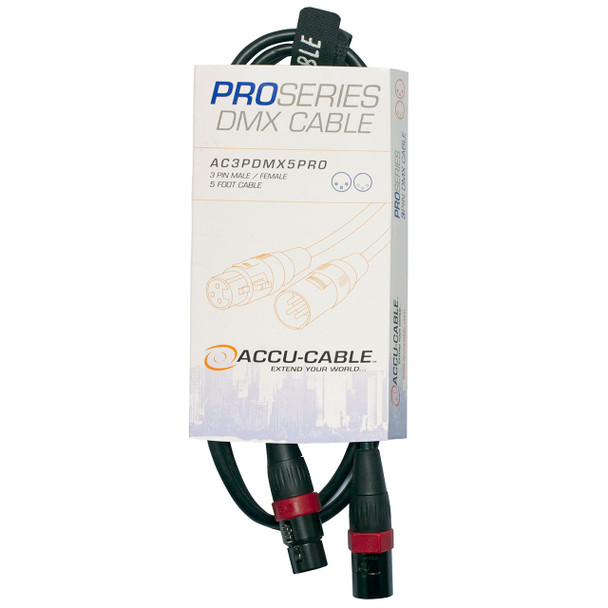 Accu-Cable 3-Pin DMX Pro Cable 5 ft