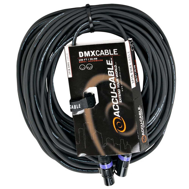 Accu-Cable 3-Pin DMX 100 ft Cable