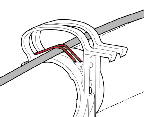 Truss Snap Clip for Cable Management 2" (48-51mm) White