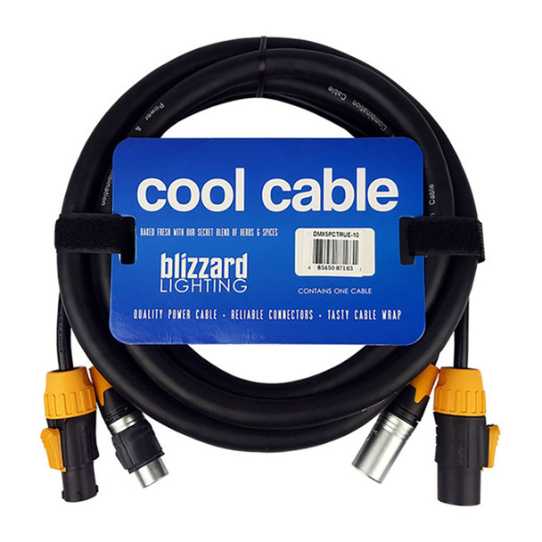 Blizzard Cables DMX 5-Pin and PowerCon True1 - 10 ft Combo Cable