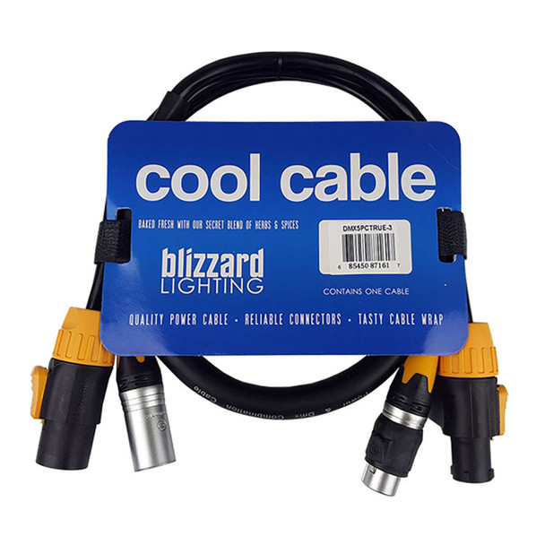 Blizzard Cables DMX 5-Pin and PowerCon True1 - 3 ft Combo Cable