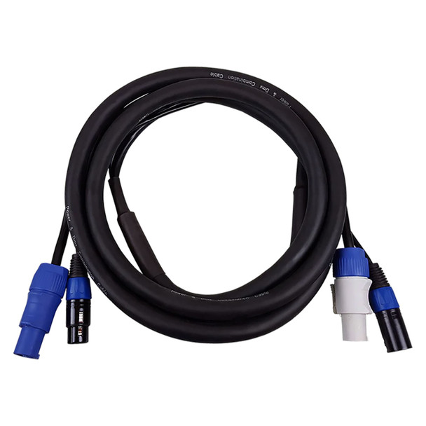 Blizzard Cables DMX 3-Pin and PowerCON Blue/Grey - 10 ft Combo Cable