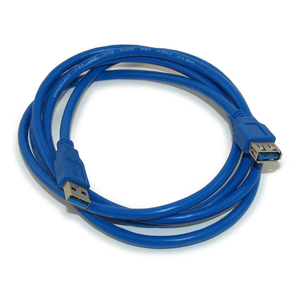 USB A 3.2 Male to USB A 3.2 Female - 6 ft Blue