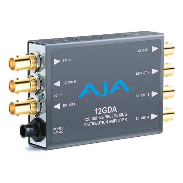 AJA 1x6 12G HD/SD SDI Reclocking Distribution Amplifier