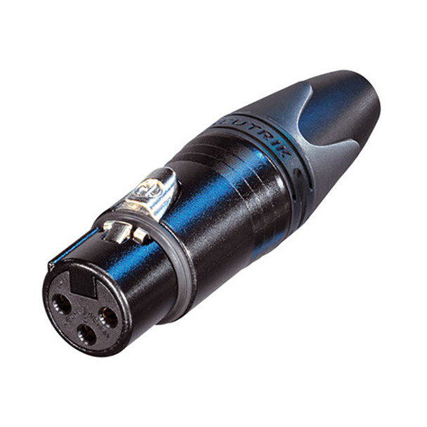 Neutrik NC3FXX-BAG 3-Pin XLR Female Connector, Black