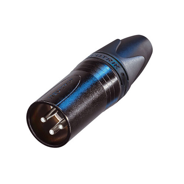 Neutrik NC3MXX-BAG 3-Pin XLR Male Connector, Black with Silver Contacts