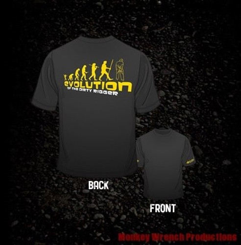 Dirty Rigger Evolution T-shirt - Monkey Wrench Productions