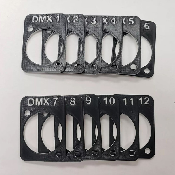 Rack Panel Labels "DMX" 1-12