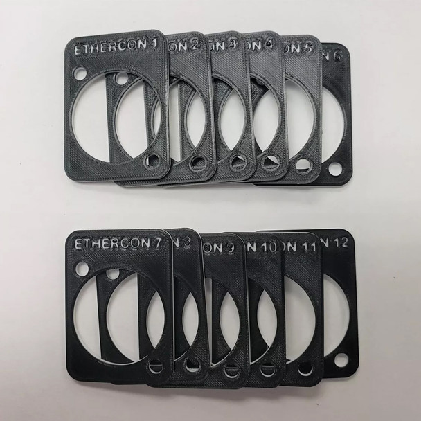 Rack Panel Labels "Ethercon" 1-12