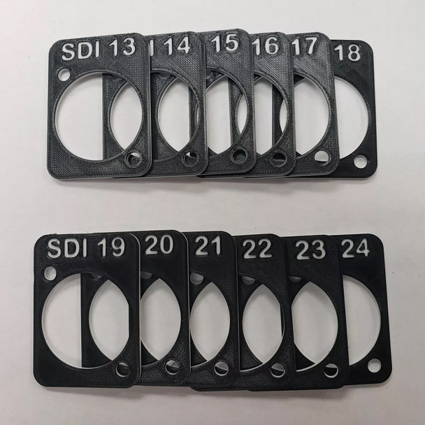 Rack Panel Labels "SDI" 13-24