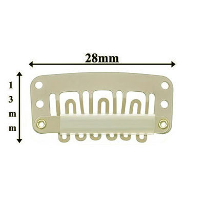 Wig Snap Clips for Wireless Mics, Blonde 28mm (6 pack)