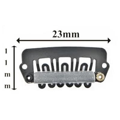 Wig Snap Clips for Wireless Mics, Black 23mm (24 pack)