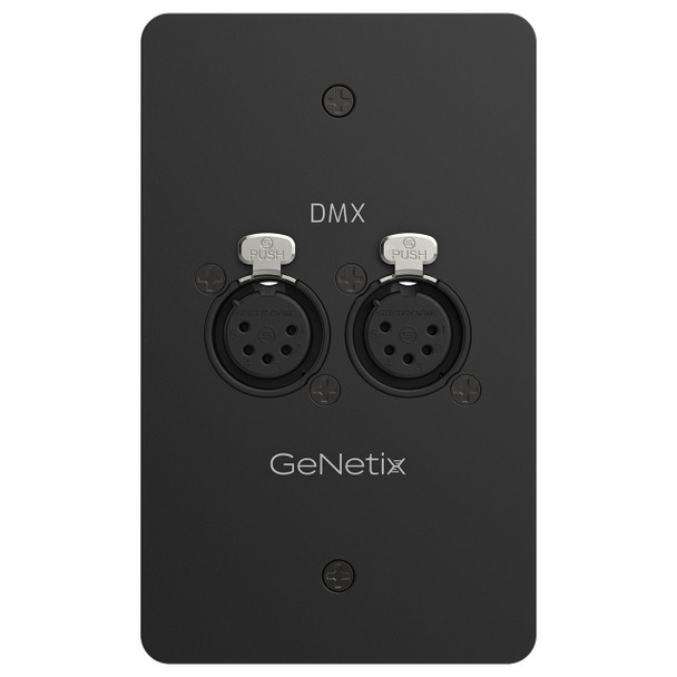 GeNetix Wall Mount 2-Port DMX Female Passthrough