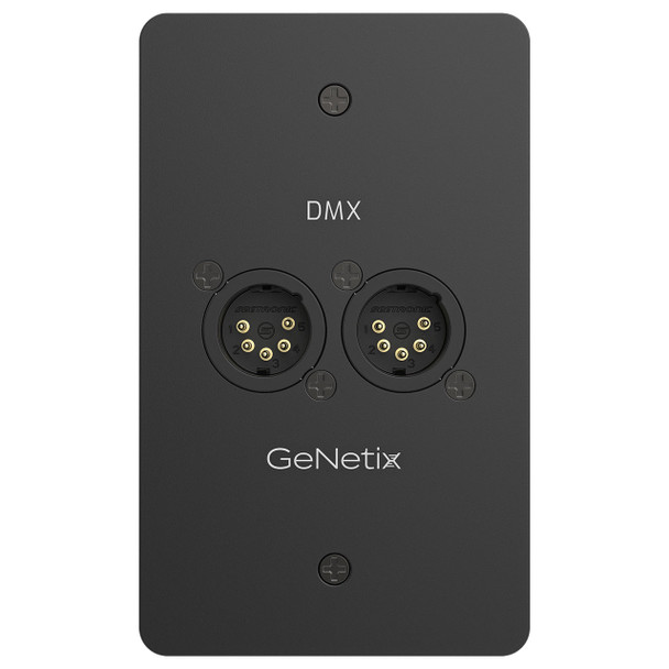 GeNetix Wall Mount 2-Port DMX Male Passthrough