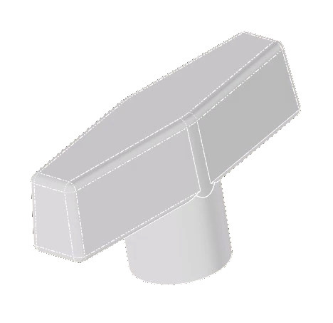 ETC Handle Yoke Knob, White