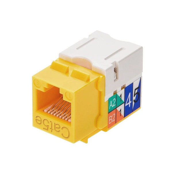 Keystone Jack CAT5e RJ45 yellow