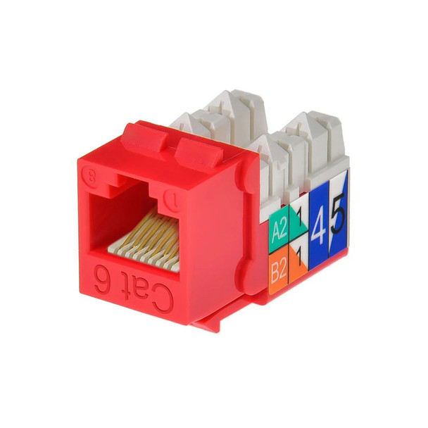 Keystone Jack CAT6 RJ45 red