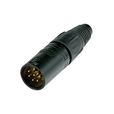Neutrik NC6MSXX-B 6-Pin XLR Male Connector - ETC RFU - Monkey