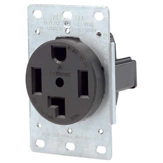 Leviton 278 30A Flush Mount Power Receptacle 125/250V NEMA 14-30R