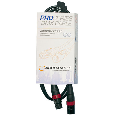 Accu-Cable 3-Pin DMX Pro Production Grade Cable, 05 ft - Monkey