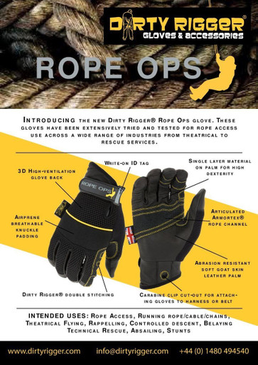 Dirty Rigger Rope Ops Rope Gloves - Monkey Wrench Productions Store