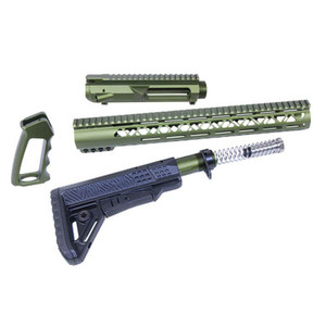 AR .308 Anodized Green Air Lok Series Complete Furniture Kit AR .308 Anodized Green Air Lok Series Complete Furniture Kit