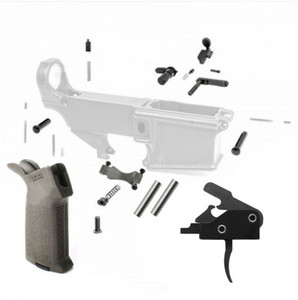 AR-10/LR-308 Lower Parts Kit with OD Green Magpul Grip & Drop In Trigger. AR-10/LR-308 Lower Parts Kit with OD Green Magpul Grip & Drop In Trigger.