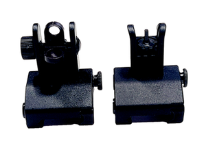 AR-15 Rifle Black Aluminum Flip Up Sights AR-15 Rifle Black Aluminum Flip Up Sights