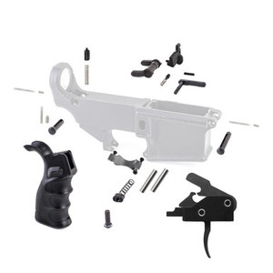 AR10 .308 Enhanced Lower Parts Kit w Drop-In Trigger & Hybrid Grip. AR10 .308 Enhanced Lower Parts Kit w Drop-In Trigger & Hybrid Grip.