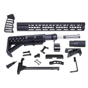 Guntec AR-15 Anodized Black Ultimate Rifle Furniture Color Kit