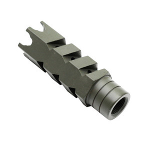AR-10/LR-308 OD Green Cerakote Shark Muzzle Brake 5/8x24 Pitch Thread AR-10/LR-308 OD Green Cerakote Shark Muzzle Brake 5/8x24 Pitch Thread