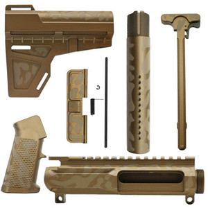 AR-15 Custom Cerakote FDEBB Camo furniture kit