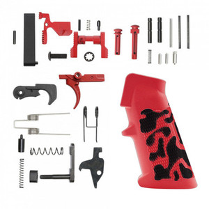 AR-15 Cerakote Red Camo Enhanced Lower Parts Kit AR-15 Cerakote Red Camo Enhanced Lower Parts Kit