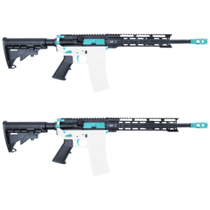 AR-15 5.56 NATO 16 Cerakote Robins Egg Blue Enhanced Carbine Build Kit