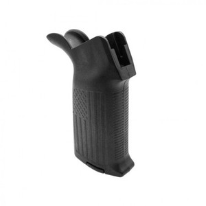 AR-15 Cerakote Black USA Engraved Pistol Grip