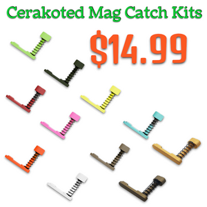 AR-15 Cerakote Colored Magazine Catch Kits AR-15 Cerakote Colored Magazine Catch Kits