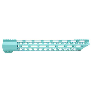 AR-15 15 Robins Egg Blue Cerakoted MLOK Skeletonized Handguard AR-15 15 Robins Egg Blue Cerakoted MLOK Skeletonized Handguard