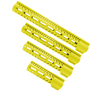 AR15 Cerakote Lemon Zest Yellow Super Slim Free Float Handguard AR15 Cerakote Lemon Zest Yellow Super Slim Free Float Handguard