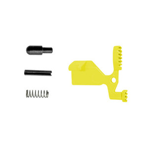 Ar15 cerakote yellow lemon zest bolt catch release lower part for receiver with hardware. Ar15 cerakote yellow lemon zest bolt catch release lower part for receiver with hardware.