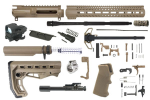 AR-15 5.56 Flat Dark Earth FDE Ultimate Rifle Complete Build Kit AR-15 5.56 Flat Dark Earth FDE Ultimate Rifle Complete Build Kit