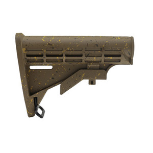 AR-15 FDE Custom Cerakote Birthday Splatter M4 Buttstock AR-15 FDE Custom Cerakote Birthday Splatter M4 Buttstock