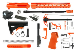 AR-15 5.56 Hunter Orange Ultimate Rifle Complete Build Kit AR-15 5.56 Hunter Orange Ultimate Rifle Complete Build Kit
