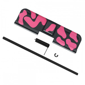 AR-15 Cerakote PinkBlack Ejection Port Dust Cover Assembly AR-15 Cerakote PinkBlack Ejection Port Dust Cover Assembly