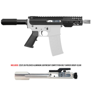 AR-15 5.56 NATO 5'' Silver Polished BCG Pistol Kit AR-15 5.56 NATO 5'' Silver Polished BCG Pistol Kit