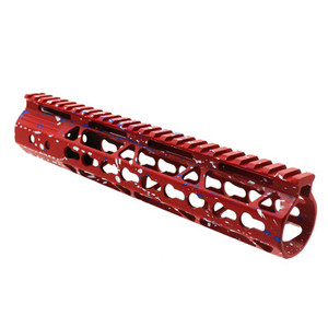 AR15 10 Cerakote Red USA Splatter Keymod Full Rail Hand Guard AR15 10 Cerakote Red USA Splatter Keymod Full Rail Hand Guard