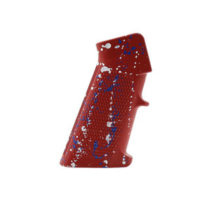 AR-15 Cerakote Red USA Splattered A2 Grip AR-15 Cerakote Red USA Splattered A2 Grip