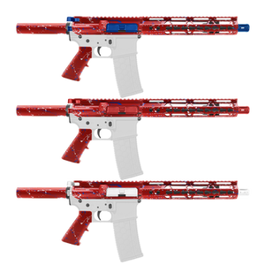AR-15 5.56 NATO 10.5'' Cerakote Red USA Splattered Pistol Kit AR-15 5.56 NATO 10.5'' Cerakote Red USA Splattered Pistol Kit